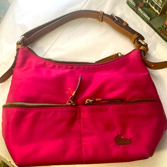 Vintage Dooney & Bourke all weather nylon purse hot pink - Picture 1 of 9